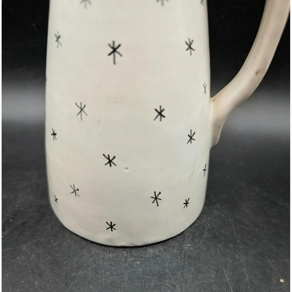 Vintage Raymor Italy Mid Century Modern Starburst Ceramic Coffee Pot Pitcher Lid